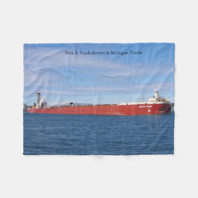 Dirk S. VanEnkevort & Michigan Trader Fleecedecke (Vorderseite (Horizontal))