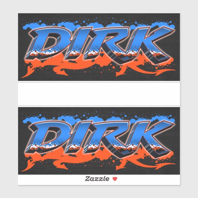 Dirk Vorname Name Graffiti Aufkleber Sticker (Blatt)