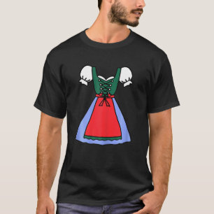 Dirndl Oktoberfest Kostüm Halloween Pretzel 1 T-Shirt