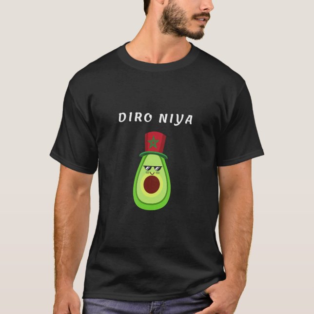 Diro Niya Have Confidence in Darija Avocado Flag o T-Shirt (Vorderseite)
