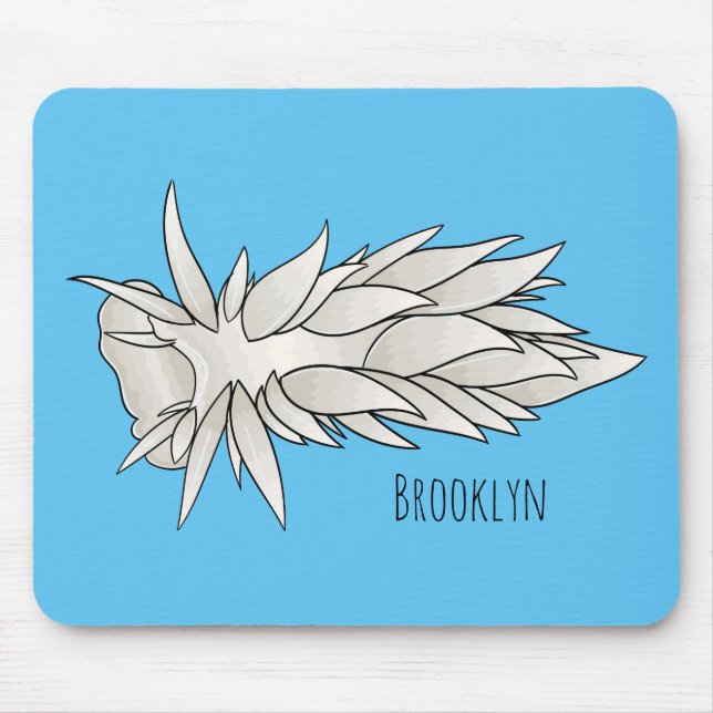Dirona albolineata NudiBranntbild Cartoon Mousepad (Vorne)