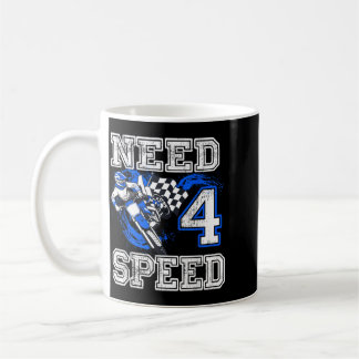 Dirt Bike 4. Geburtstag braucht vier Geschwindigke Kaffeetasse