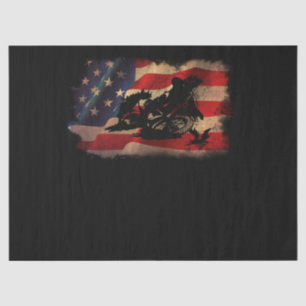 Dirt Bike American Flag Motocross Biker Seidenpapier