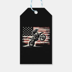 Dirt Bike American Flag Motocross Biker Vintag USA Geschenkanhänger