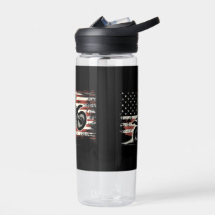 Dirt Bike American Flag Motocross Biker Vintag USA Trinkflasche