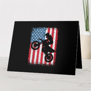 Dirt Bike Amerikanische Flagge Motocross Biker Män Karte
