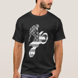 Dirt Bike Amerikanische Flagge Patriotisch, Motocr T-Shirt