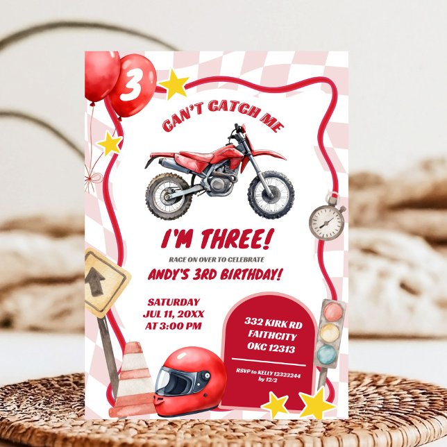 Dirt Bike Birthday Invitation Einladung (Von Creator hochgeladen)