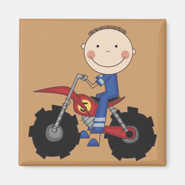 Dirt Bike - Boy Tshirts und Geschenke Magnet (Vorne)