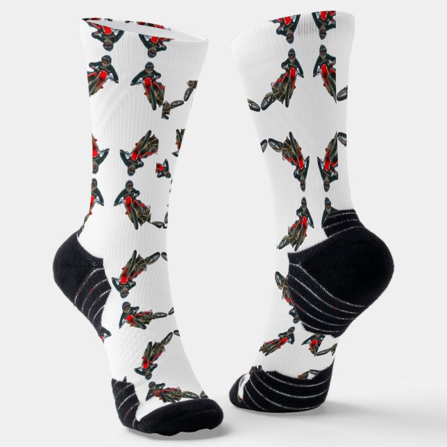 Dirt Bike Circles, JustBitchen.com Socken (Gewinkelt)