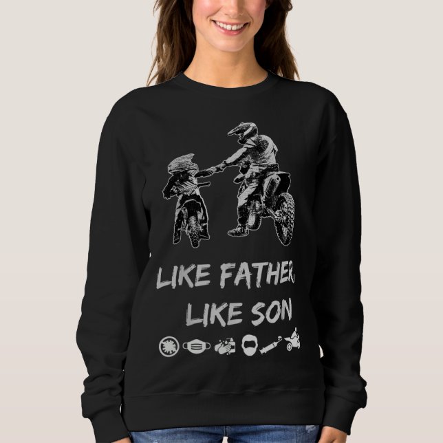 Dirt Bike Dad Son  Fathers Day Plus Size Graphic Sweatshirt (Vorderseite)