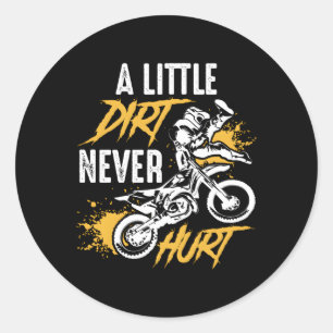 Dirt Bike Dirt Hurt Motocross Runder Aufkleber