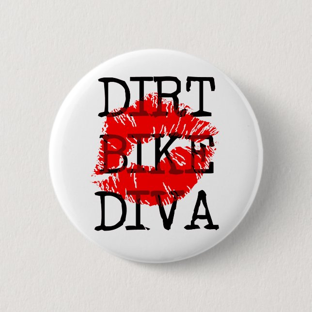 Dirt Bike Diva Motocross Button (Vorderseite)
