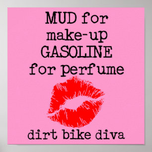 Dirt Bike Diva Motocross Poster Schild
