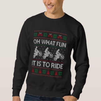 Dirt Bike Es ist Ugly Vintage WeihnachtsApp zu fah Sweatshirt