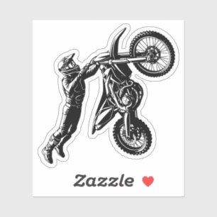 Dirt Bike Fahrer Aufkleber
