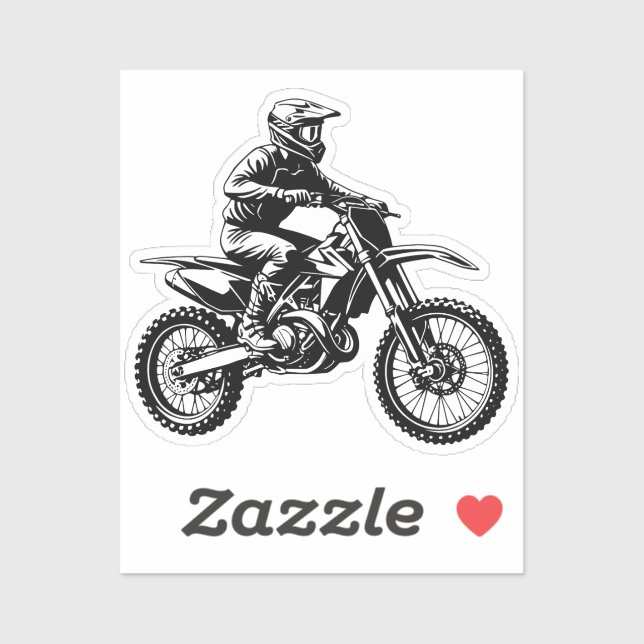 Dirt Bike Fahrer  Aufkleber (Blatt)
