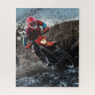 Dirt-Bike-Fahrer-Kissen Puzzle