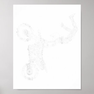 Dirt Bike Fahrer Motocross Enduro Dirt Biking Männ Poster