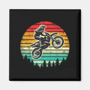 Dirt Bike-Fahrer Vintage-Motorrad Motocross Magnet