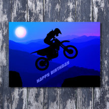 Dirt Bike Full Moon Night Ride Motocross Geburtsta