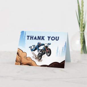 Dirt Bike Geburtstag Danke Karte für ein Fahrrad f