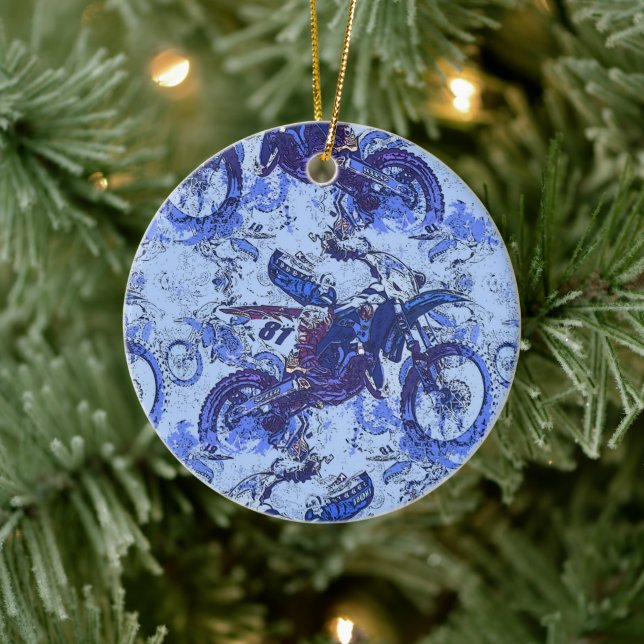 Dirt-Bike Heaven - Motocross Racers Keramik Ornament (Baum)