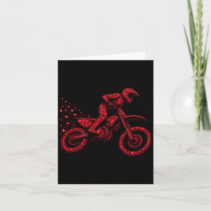Dirt Bike Herz Biker Jungen Damen Herren Valentins Karte