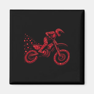 Dirt Bike Herz Biker Jungen Damen Herren Valentins Magnet