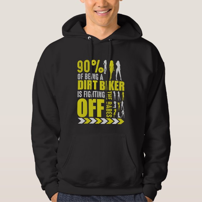 Dirt Bike Joke Funny Motocross Biker Poser Hoodie (Vorderseite)