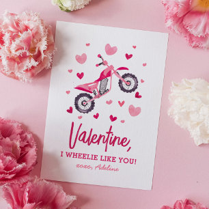 Dirt Bike Kids Valentinstag Mitteilungskarte
