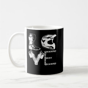 Dirt Bike LIEBE Motocross MX Enduro Biker Geschenk Kaffeetasse