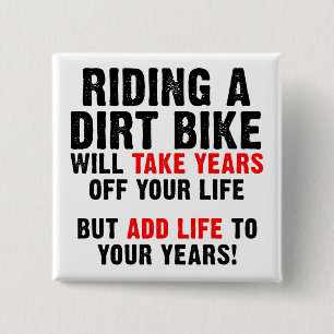 Dirt Bike Life Für Deine Jahre Motocross Button Pi