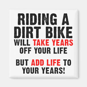 Dirt Bike Life zu Ihrem jahrelangen lustigen Kühls Magnet