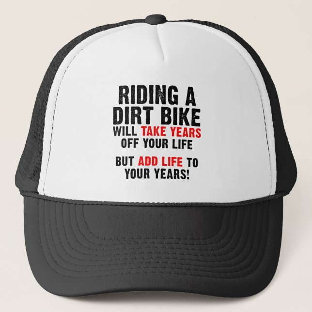 Dirt Bike Life zu Ihren Jahren Motocross-Cap-Hut Truckerkappe (Vorderseite)