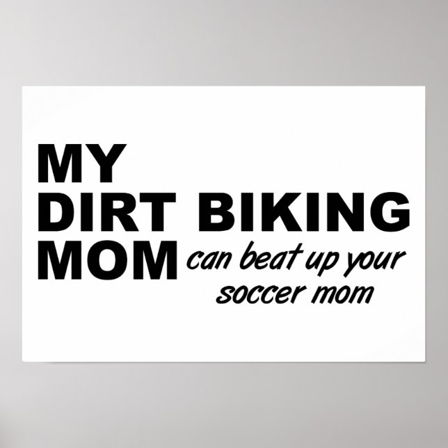 Dirt Bike Mama Funny Poster (Vorne)