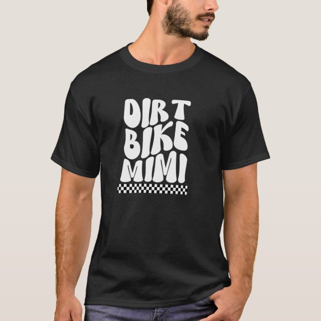 Dirt Bike Mimi Groovy Oma Mimi eines Dirt Bikers T-Shirt (Vorderseite)