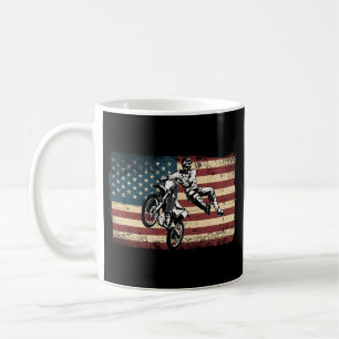 Dirt Bike Motocross American Flag Dirt Bike Kaffeetasse