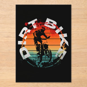 Dirt-Bike-Motocross-Fahrer Acryleinladungen