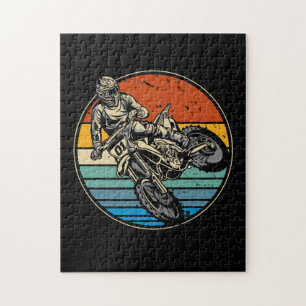 Dirt Bike Motocross Motorrad Vintage Retro Puzzle