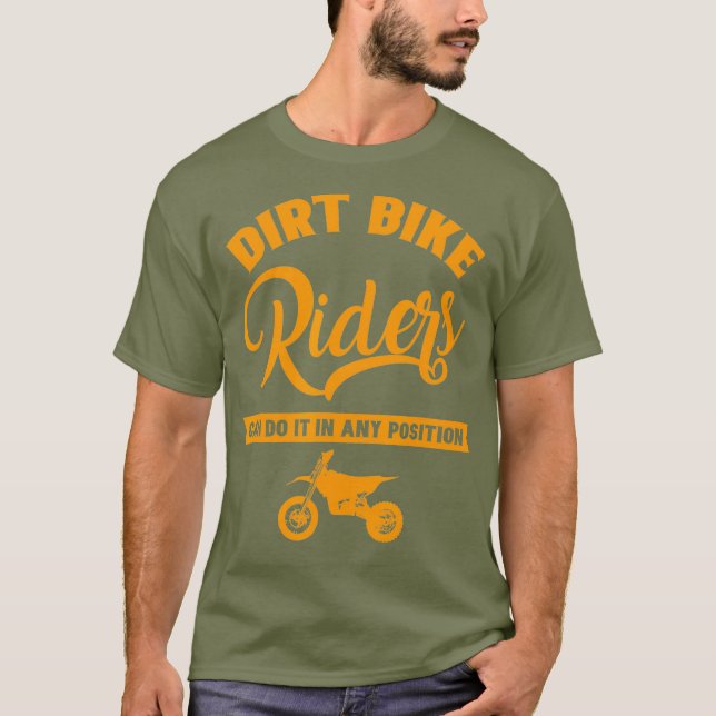 Dirt-Bike-Motocross-MX-Fahrer jede Position aus T-Shirt (Vorderseite)