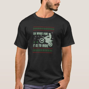 Dirt Bike Motocross MX Ugly Sweater Strick Weihnac T-Shirt