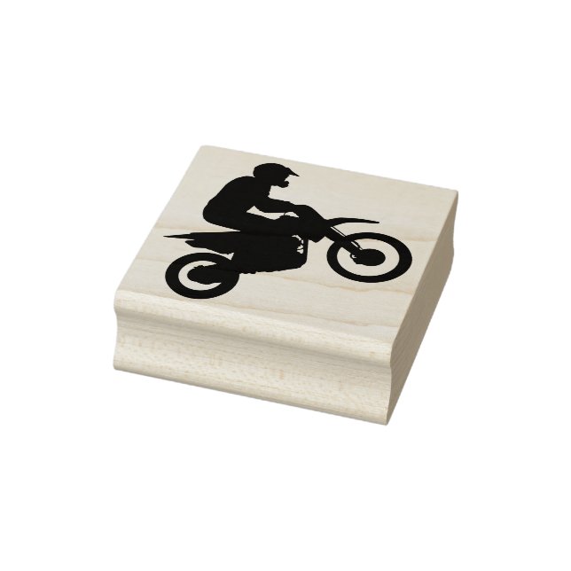 Dirt Bike Motorrad / Motocross Gummistempel (Stempel)