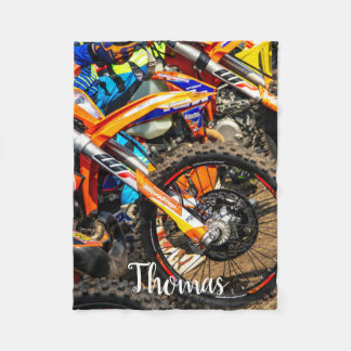 Dirt Bike Motorrad Motocross Racing Personalisiert Fleecedecke