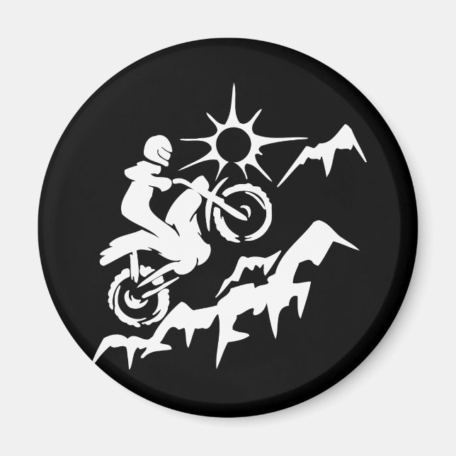 Dirt Bike Mountain Magnet (Vorne)