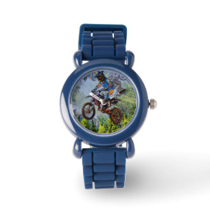 Dirt-Bike-Narren - Motocross-Racers Armbanduhr