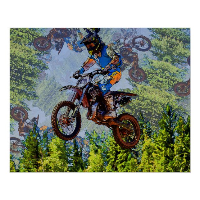 Dirt-Bike-Narren - Motocross-Racers Poster (Vorderseite)