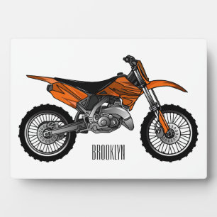 Dirt bike off-road motorcycle / motocross cartoon fotoplatte