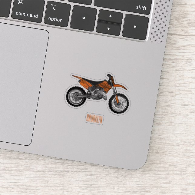 Dirt bike off-road motorrad / motocross-Cartoon Aufkleber (Ausschnitt)