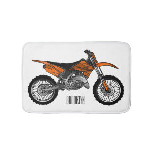 Dirt bike off-road motorrad / motocross-Cartoon Badematte